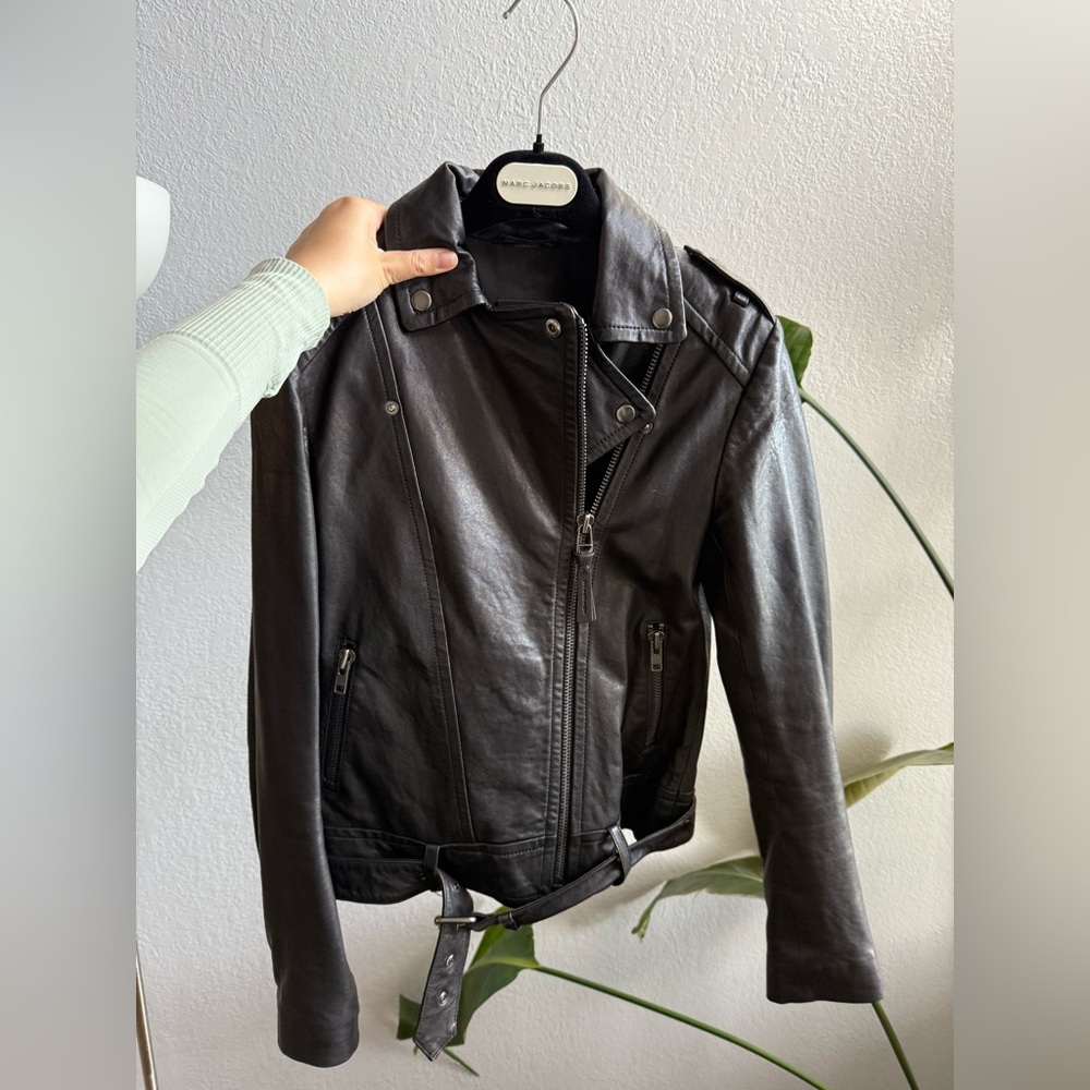 Aritzia Mackage Black Leather Jacket